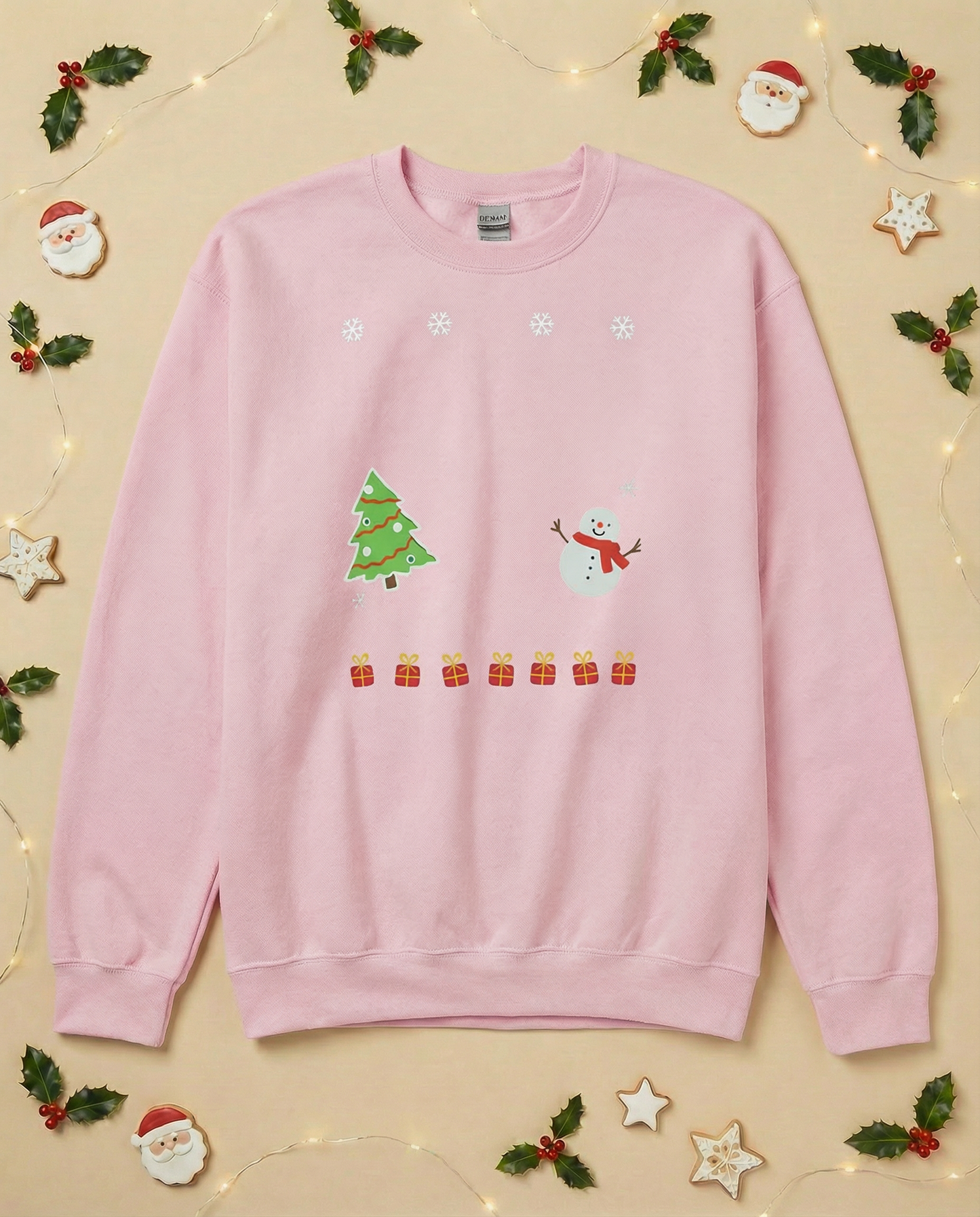 Custom Pet Holiday Sweatshirt - Xmas Tree Friends for Dark Colored Shirts