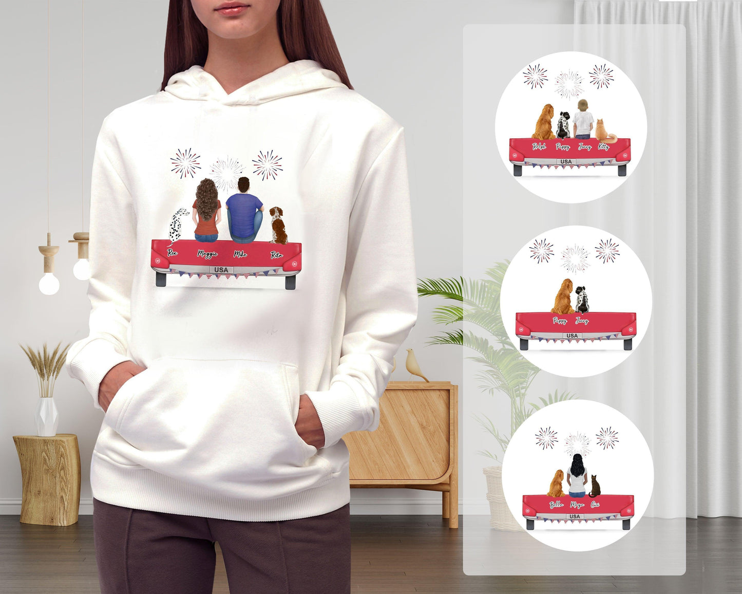 4th of July Personalized Pet & Owner Hoodies
