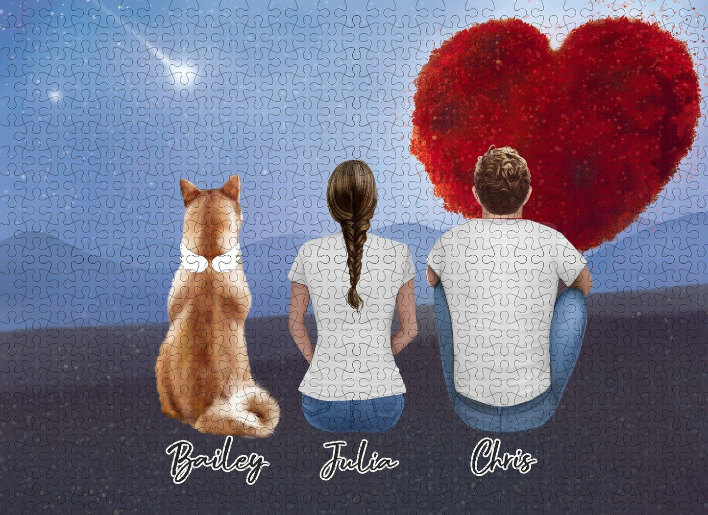 Heart Tree Personalized Pet & Owner Puzzle