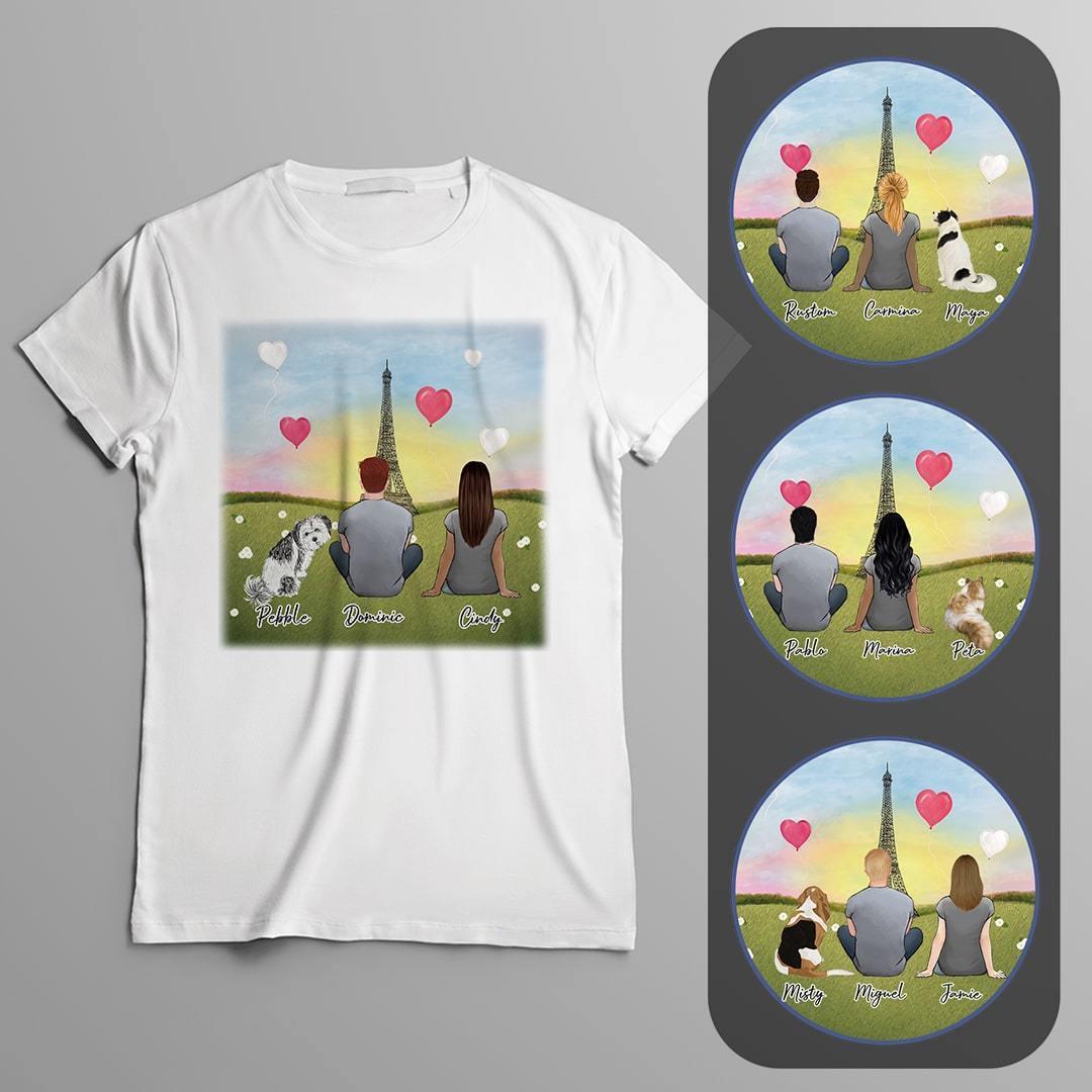 Paris Personalized Pet & Owner T-Shirt