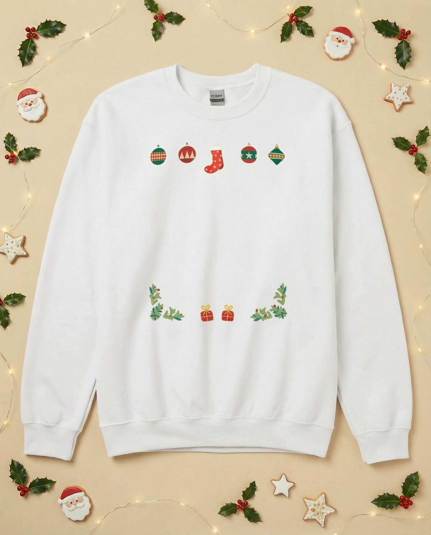 Custom Pet Holiday Sweatshirt - Stocking Gifts for Light Colored Shirts