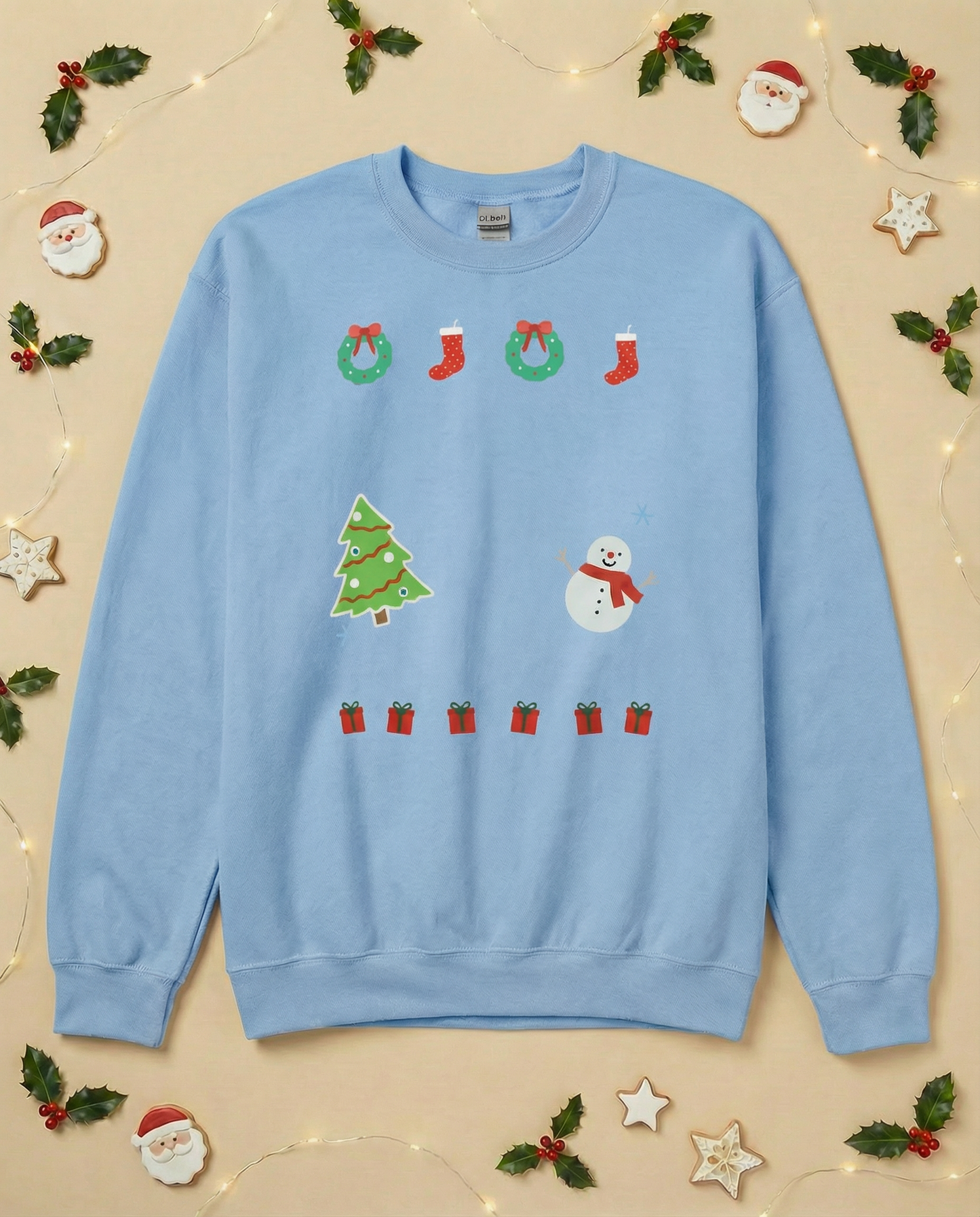 Custom Pet Holiday Sweatshirt - Xmas Tree Friends for Light Colored Shirts