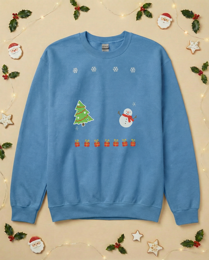 Custom Pet Holiday Sweatshirt - Xmas Tree Friends for Dark Colored Shirts