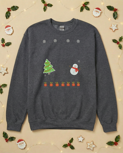 Custom Pet Holiday Sweatshirt - Xmas Tree Friends for Dark Colored Shirts