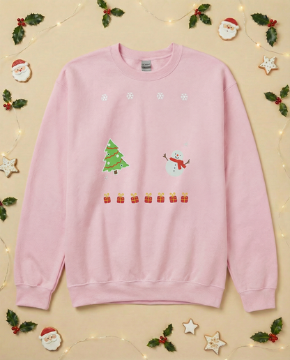 Custom Pet Holiday Sweatshirt - Xmas Tree Friends for Dark Colored Shirts