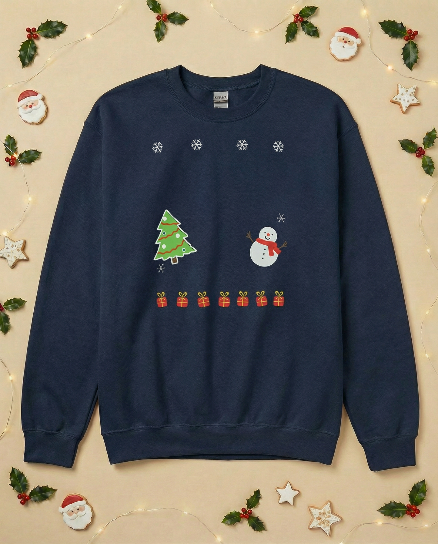 Custom Pet Holiday Sweatshirt - Xmas Tree Friends for Dark Colored Shirts