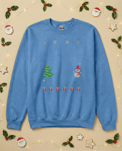 Custom Pet Holiday Sweatshirt - Xmas Tree Friends Knitted