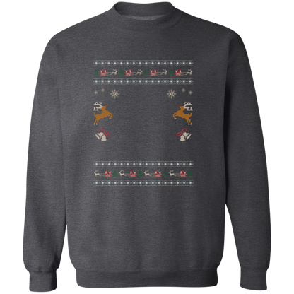 Custom Pet Holiday Sweatshirt - Reindeer Rock