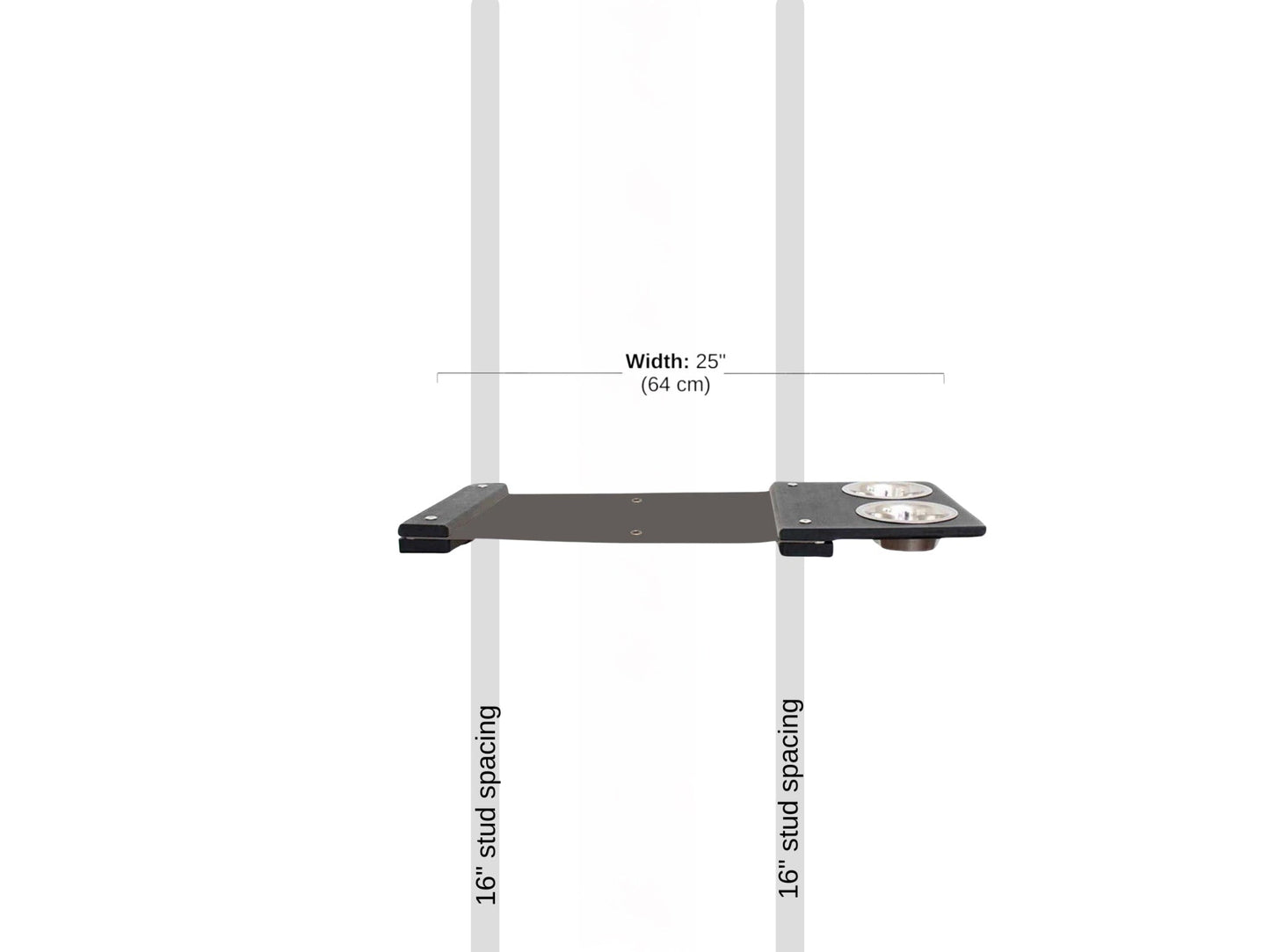 Dog Proof Cat Feeder - Wall-Mounted - Raised