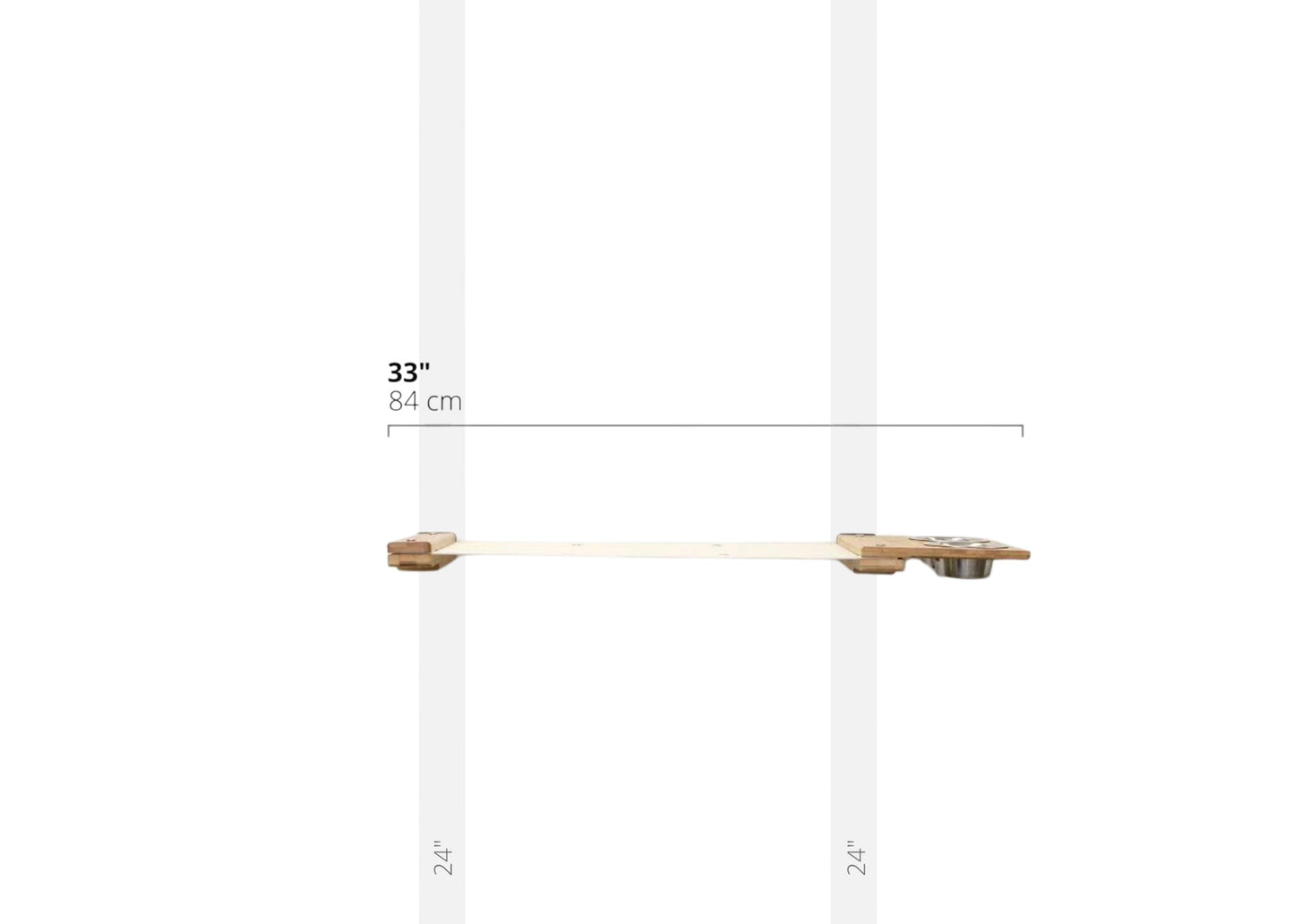 Dog Proof Cat Feeder - Wall-Mounted - Raised