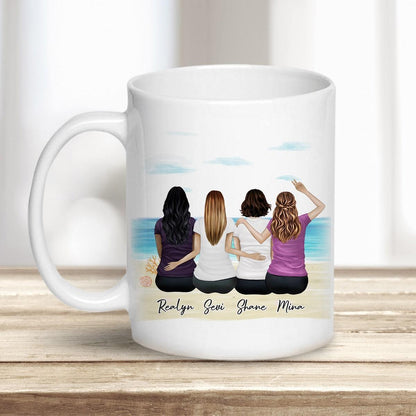 Beach Sand Personalized Best Friend Sister Coffee Mug