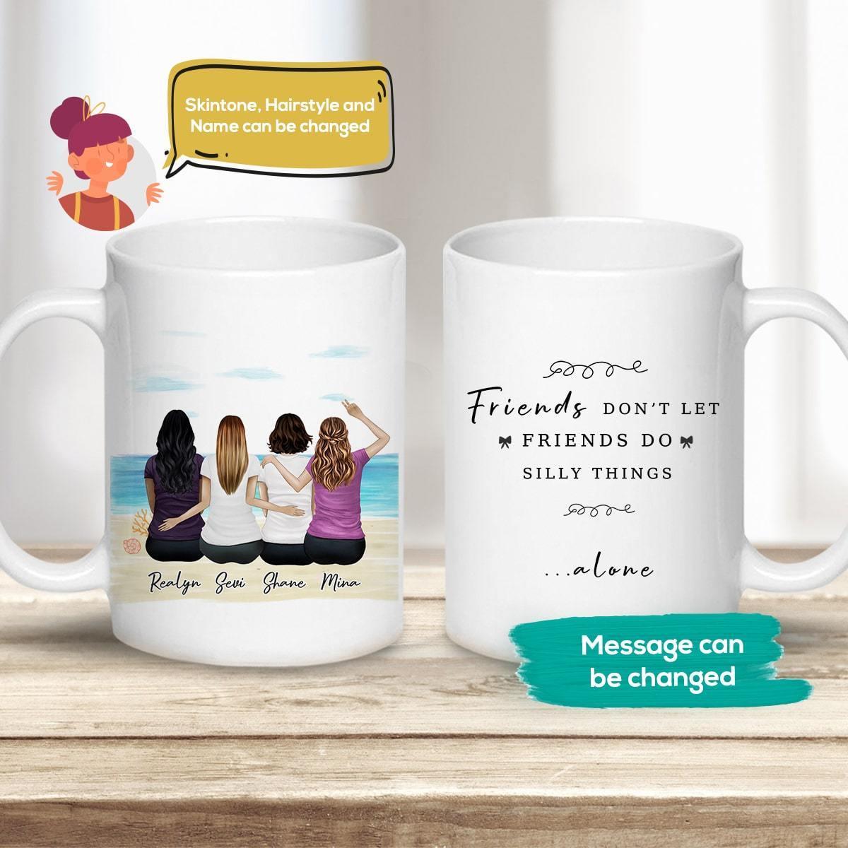Beach Sand Personalized Best Friend Sister Coffee Mug