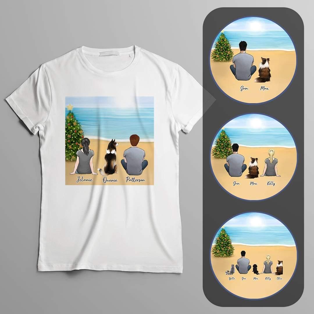 Christmas Beach Personalized Pet & Owner T-Shirt