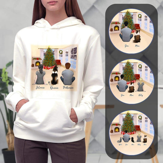 Christmas Living Room Personalized Pet & Owner Hoodies