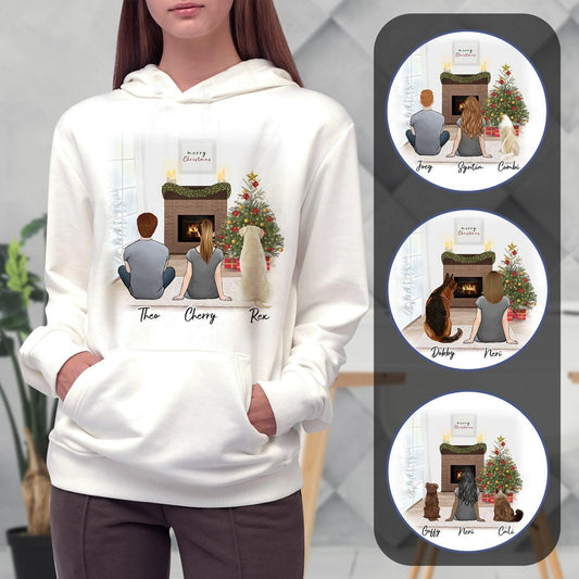 Christmas Scene Personalized Pet & Owner Hoodies