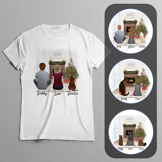 Christmas Scene Personalized Pet & Owner T-Shirt