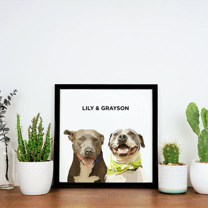 Custom Modern Pet Portrait