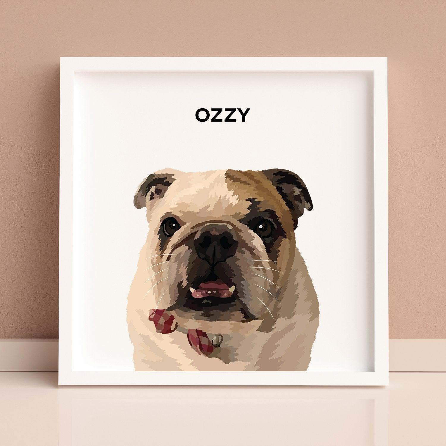 Custom Modern Pet Portrait