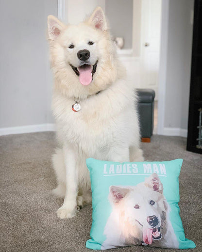 Custom Pet Couch Pillow with Cover