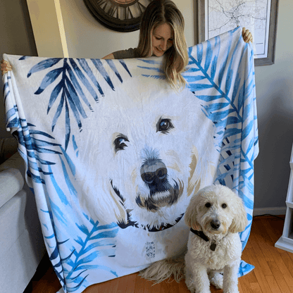 Personalized Pet Photo Blanket - Create Your Own Custom Fleece Design with Live Preview & Editor