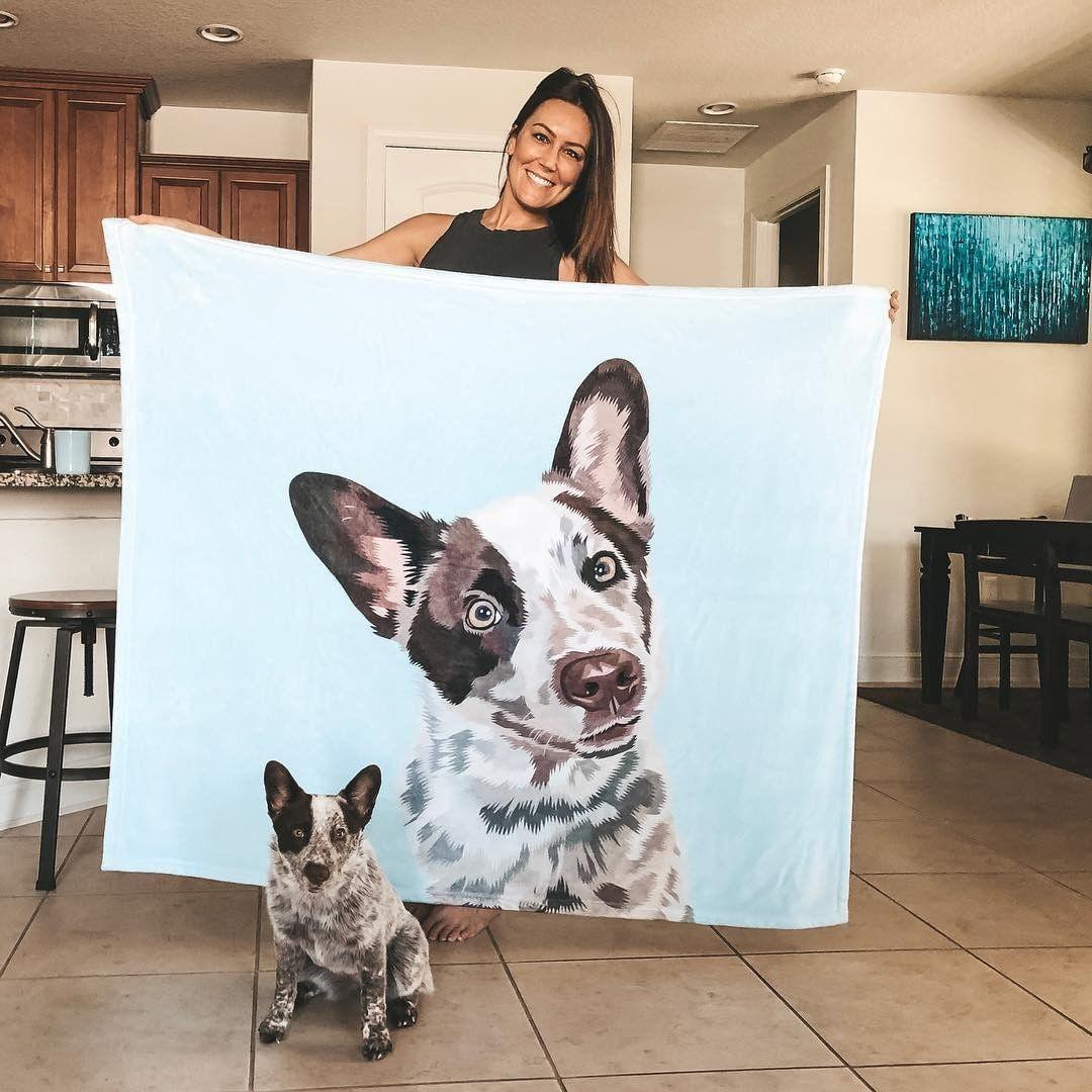 Personalized Pet Photo Blanket - Create Your Own Custom Fleece Design with Live Preview & Editor