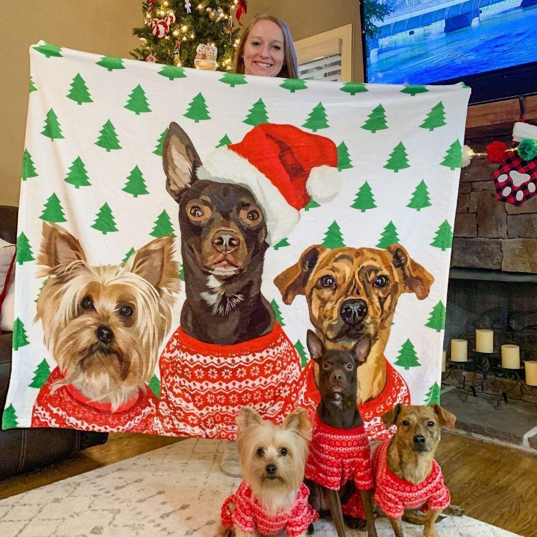 Personalized Pet Photo Blanket - Create Your Own Custom Fleece Design with Live Preview & Editor