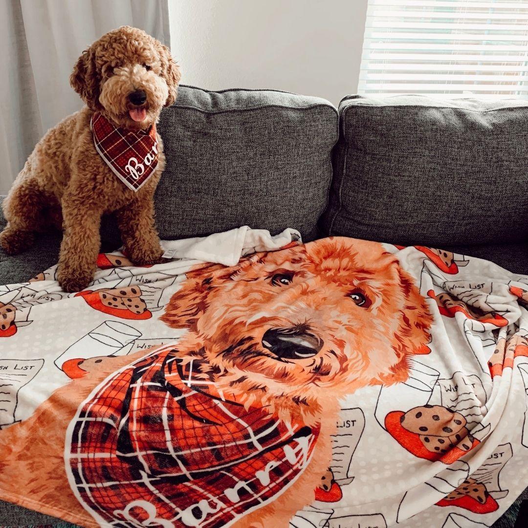 Personalized Pet Photo Blanket - Create Your Own Custom Fleece Design with Live Preview & Editor