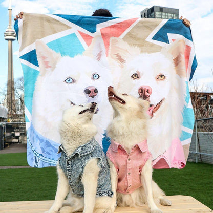 Personalized Pet Photo Blanket - Create Your Own Custom Fleece Design with Live Preview & Editor