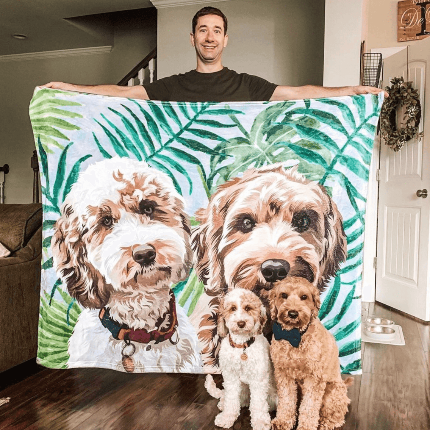 Personalized Pet Photo Blanket - Create Your Own Custom Fleece Design with Live Preview & Editor