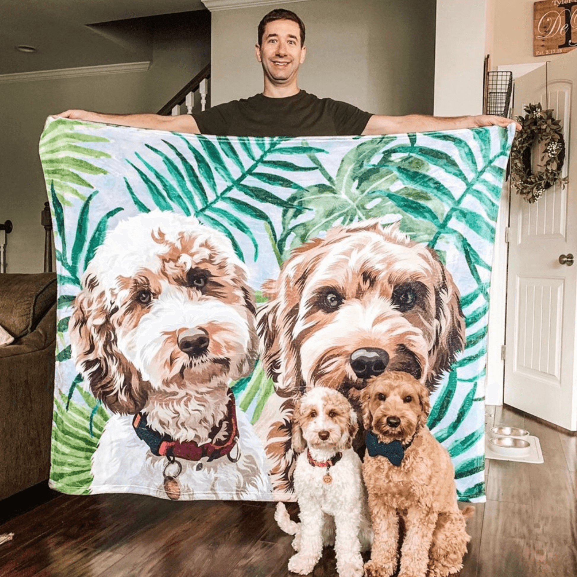 Personalized Pet Photo Blanket - Create Your Own Custom Fleece Design with Live Preview & Editor