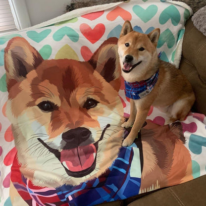 Custom Pet Sherpa Blanket