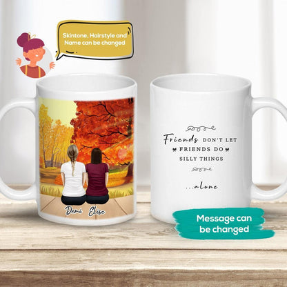 Fall Personalized Best Friend Or Sister Coffee Mug