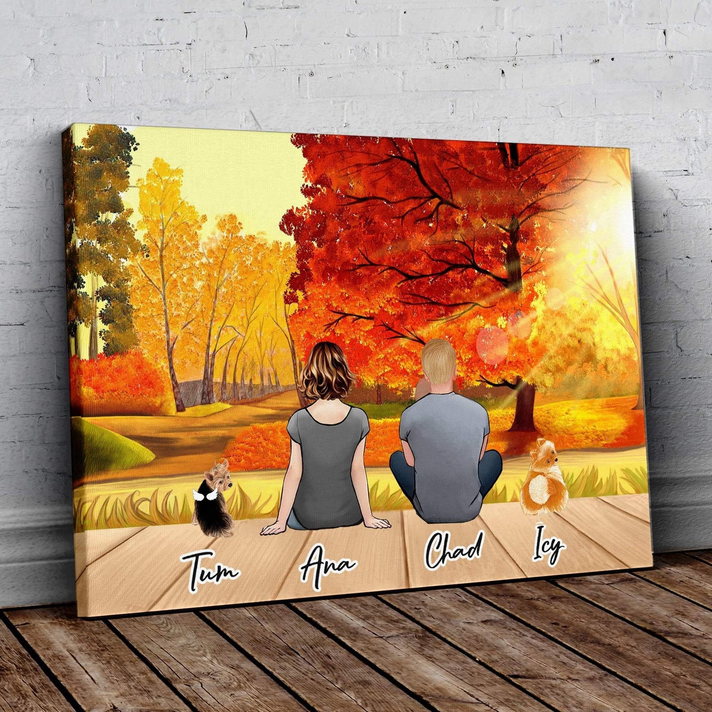 Fall Personalized Pet Wrapped Canvas