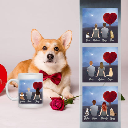Heart Tree Personalized Pet & Owner Coffee Mug
