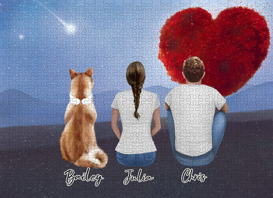 Heart Tree Personalized Pet & Owner Puzzle