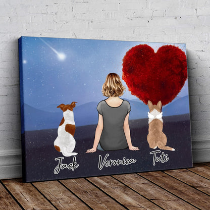 Heart Tree Personalized Pet & Owner Wrapped Canvas