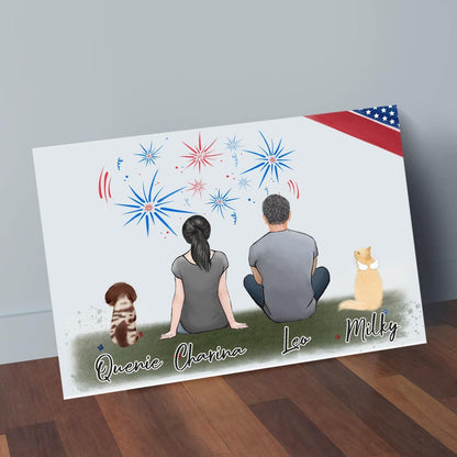 July 4th Personalized Pet & Owner Wrapped Canvas