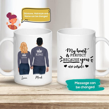 King Queen Couples Mug