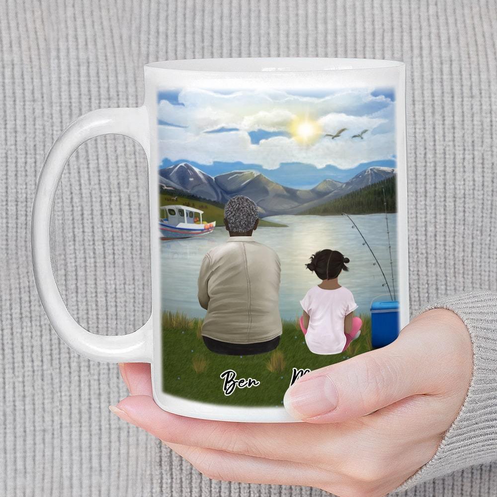 Lake & Boat Personalized Family Coffee Mug