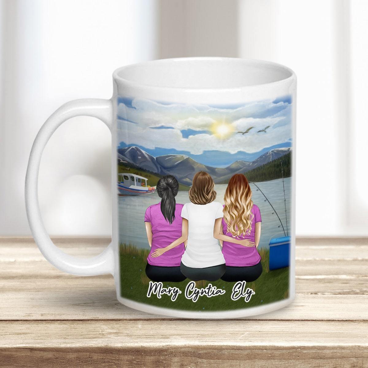 Lake & Mountain Personalized Best Friend Sister Coffee Mug