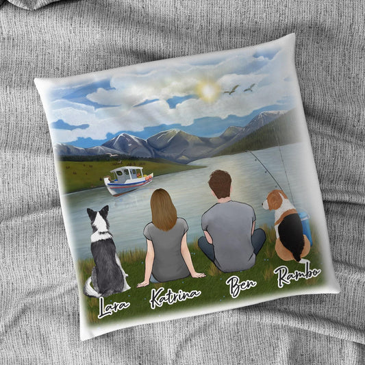 Lake & Mountain Personalized Pillow