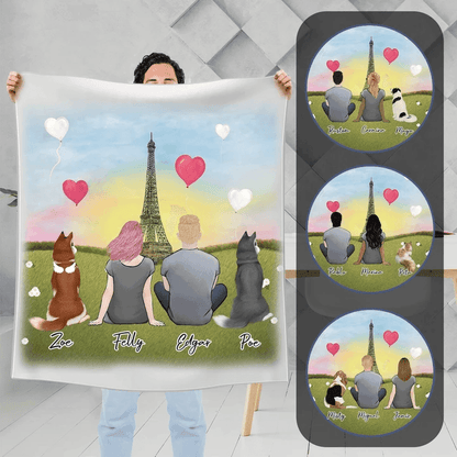 Paris Personalized Pet & Owner Blanket