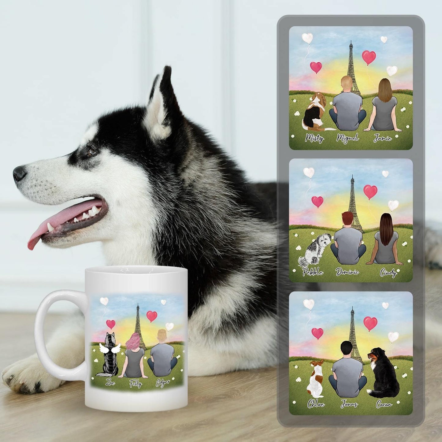 Paris Personalized Pet & Owner Coffee Mug