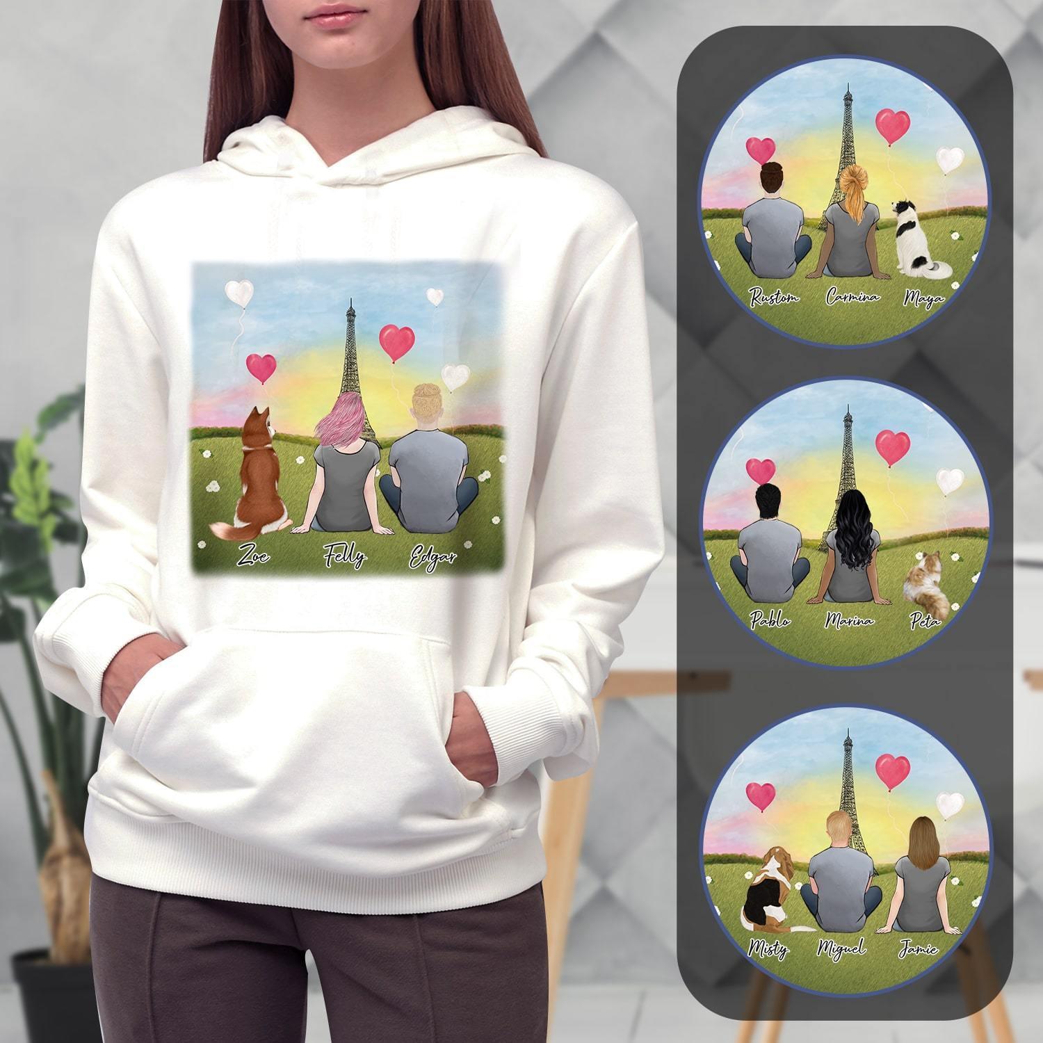 Paris Personalized Pet & Owner Hoodies