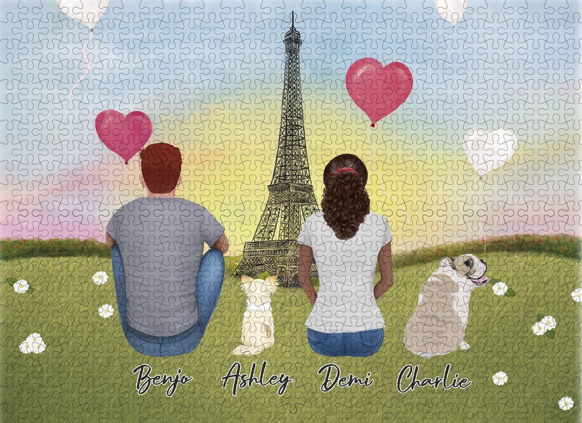 Paris Personalized Pet & Owner Puzzle