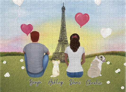 Paris Personalized Pet & Owner Puzzle