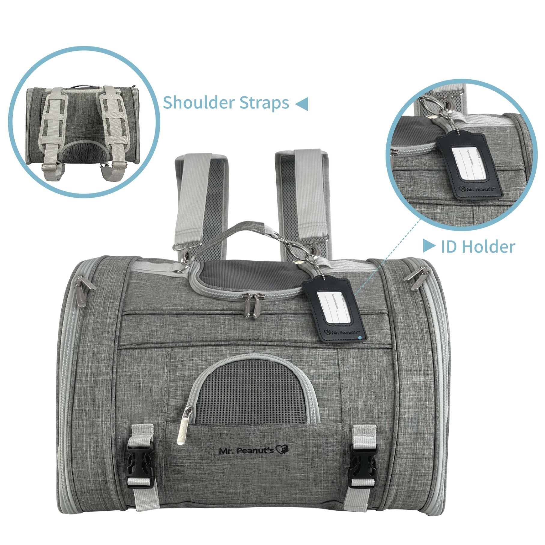 Mr. Peanut's Monterey Series Backpack Pet Carrier - Newly Updated Model Now Available