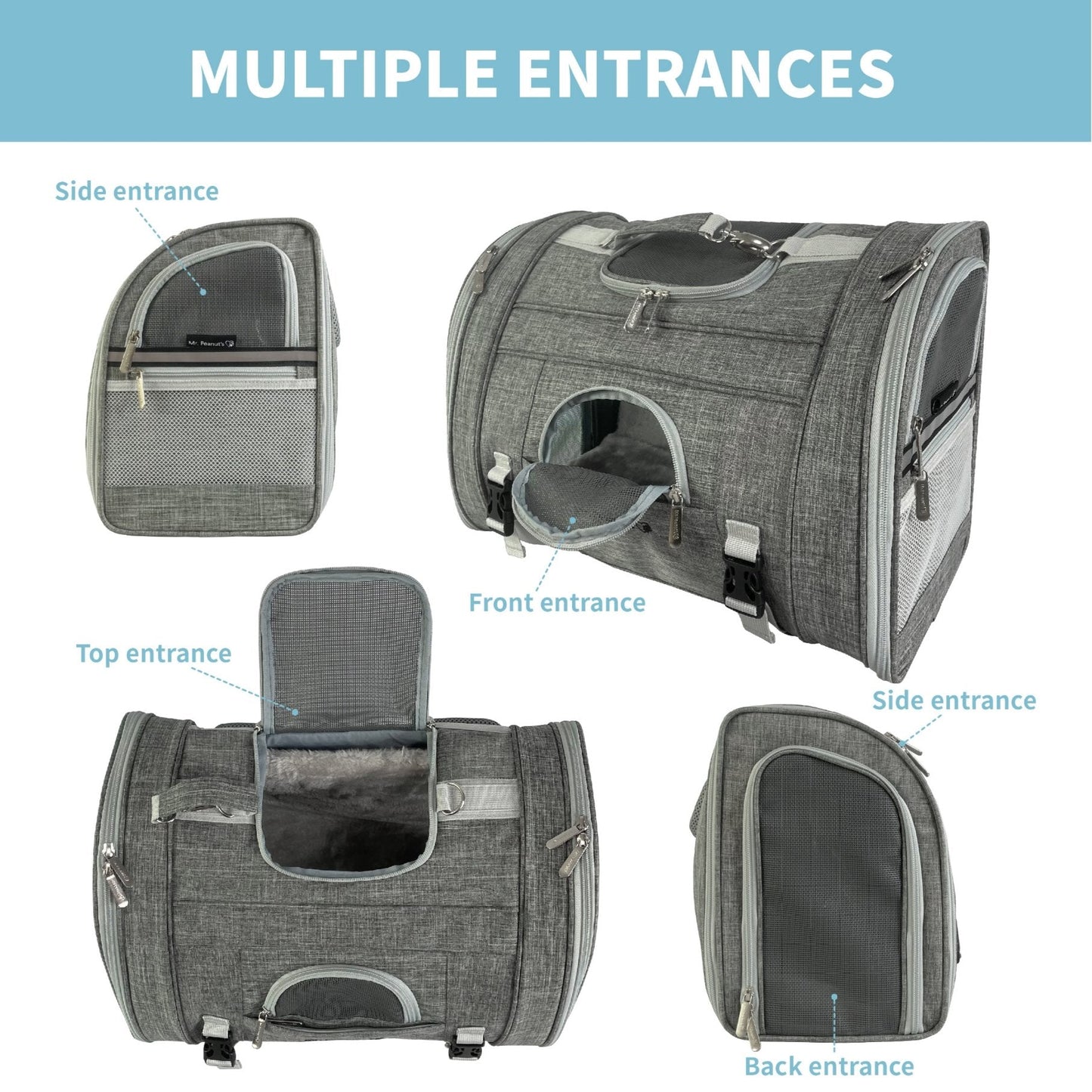 Mr. Peanut's Monterey Series Backpack Pet Carrier - Newly Updated Model Now Available