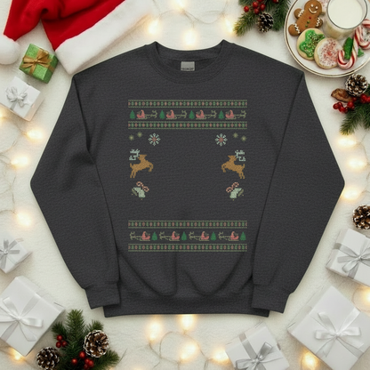 Custom Pet Holiday Sweatshirt - Reindeer Rock