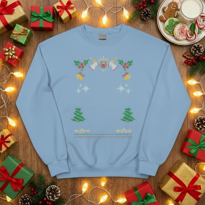 Custom Pet Holiday Sweatshirt - Snow Angels